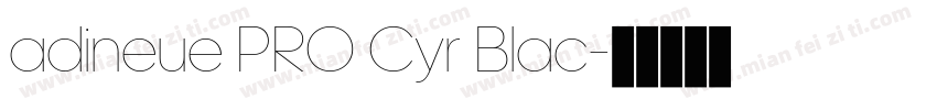 adineue PRO Cyr Blac字体转换
